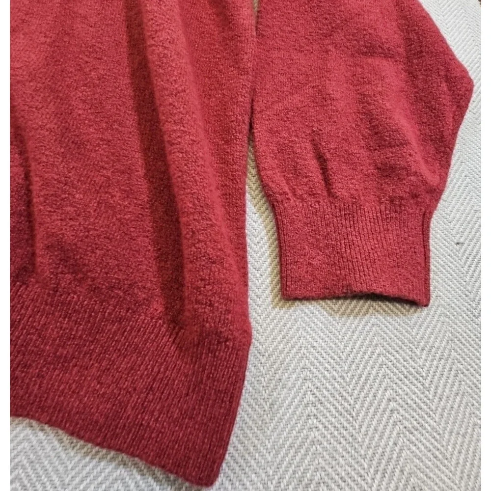 Izod Sweater Men's 4X Big & Tall Red & Grey 1/4 Zip Long Sleeve NWT Quiet Luxury